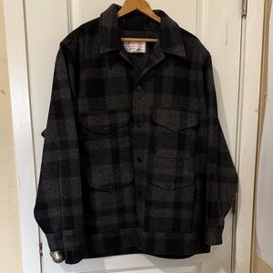 Filson Black and Gray Checkered Men's Jacket